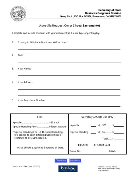 apostille sacramento|Apostille Mail Request Cover Sheet .